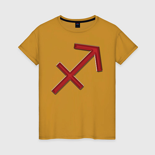 Женская футболка Стрелец Sagittarius / Горчичный – фото 1