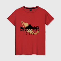 Футболка хлопковая женская Мехико Мексика, цвет: красный