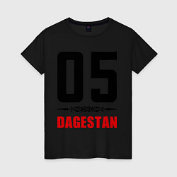 Футболка хлопковая женская 05 Dagestan, цвет: черный