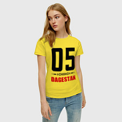 Футболка хлопковая женская 05 Dagestan, цвет: желтый — фото 2