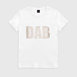Футболка хлопковая женская DAB, цвет: белый