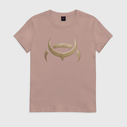 Футболка хлопковая женская AMARR, цвет: пыльно-розовый