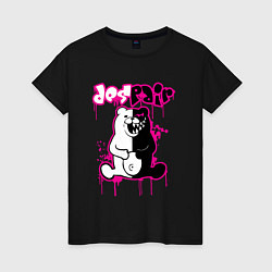 Футболка хлопковая женская MONOKUMA, цвет: черный