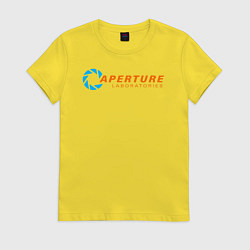 Футболка хлопковая женская Aperture Laboratorie, цвет: желтый