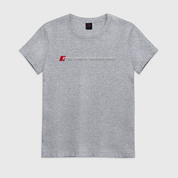 Футболка хлопковая женская AUDI RS, цвет: меланж