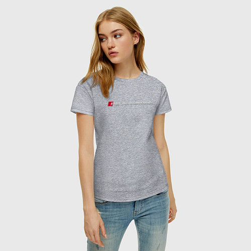 Женская футболка AUDI RS / Меланж – фото 3