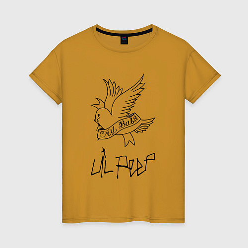 Женская футболка LIL PEEP / Горчичный – фото 1
