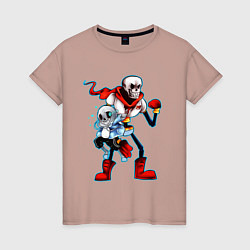 Футболка хлопковая женская UNDERTALE, цвет: пыльно-розовый