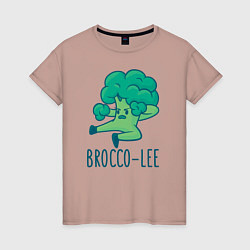 Футболка хлопковая женская Brocco Lee, цвет: пыльно-розовый