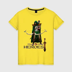 Футболка хлопковая женская Heroes of Might and Magic, цвет: желтый