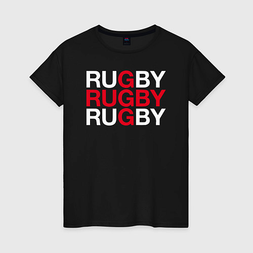 Женская футболка Rugby Регби / Черный – фото 1