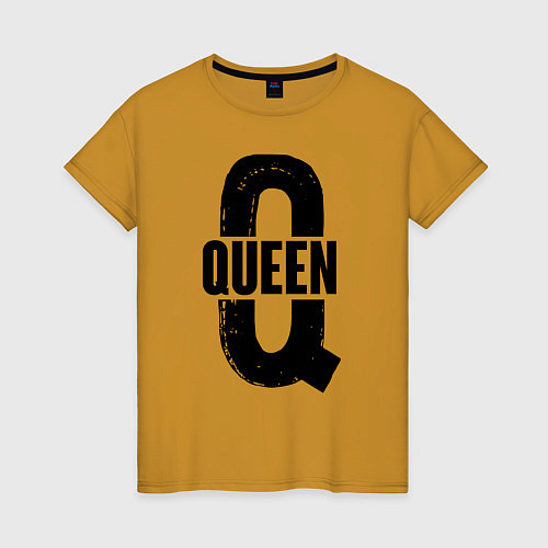Женская футболка QUEEN / Горчичный – фото 1