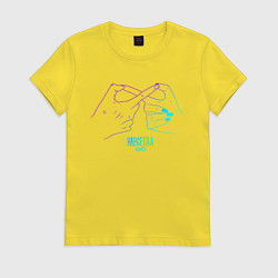 Футболка хлопковая женская НАВСЕГДА, цвет: желтый