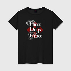 Футболка хлопковая женская Three Days Grace, цвет: черный