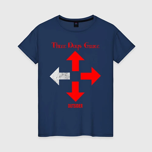 Женская футболка Three Days Grace / Тёмно-синий – фото 1
