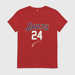 Футболка хлопковая женская LA LAKERS, цвет: красный