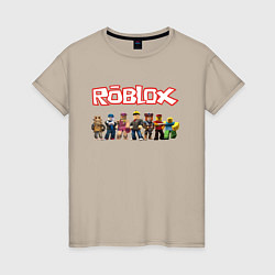 Футболка хлопковая женская ROBLOX, цвет: миндальный