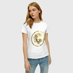 Футболка хлопковая женская Golden lion, цвет: белый — фото 2