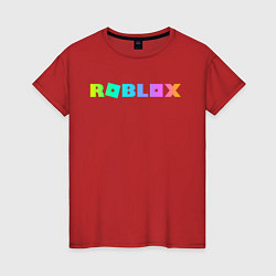 Футболка хлопковая женская ROBLOX, цвет: красный