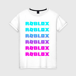 Футболка хлопковая женская ROBLOX, цвет: белый