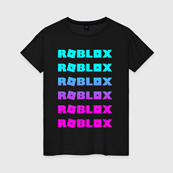 Футболка хлопковая женская ROBLOX, цвет: черный