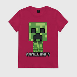 Футболка хлопковая женская MINECRAFT, цвет: маджента