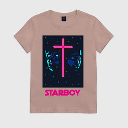 Футболка хлопковая женская STARBOY, цвет: пыльно-розовый
