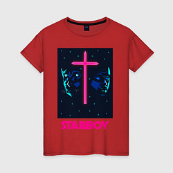 Футболка хлопковая женская STARBOY, цвет: красный