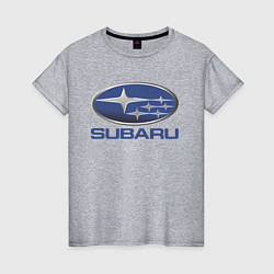 Футболка хлопковая женская SUBARU, цвет: меланж