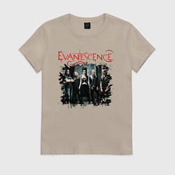 Футболка хлопковая женская Evanescence, цвет: миндальный