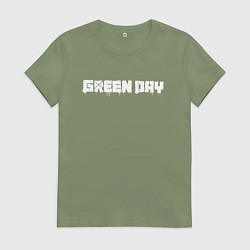 Футболка хлопковая женская GreenDay, цвет: авокадо