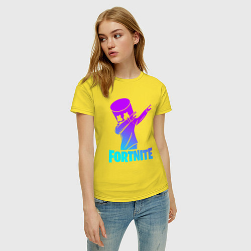 Женская футболка FORTNITE X MARSHMELLO / Желтый – фото 3