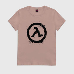 Футболка хлопковая женская HALF-LIFE, цвет: пыльно-розовый