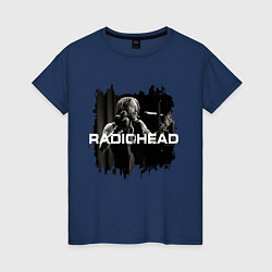 Футболка хлопковая женская Radiohead, цвет: тёмно-синий