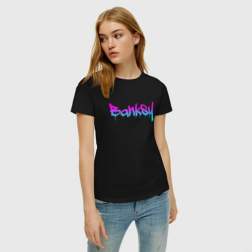 Женская футболка BANKSY / Черный – фото 3