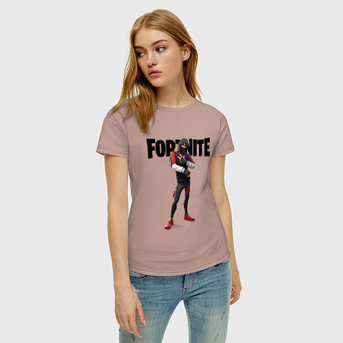 Женская футболка FORTNITE IKONIK / Пыльно-розовый – фото 3