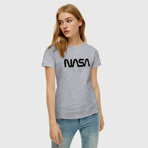Женская футболка NASA / Меланж – фото 3