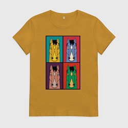 Футболка хлопковая женская BoJack Horseman, цвет: горчичный