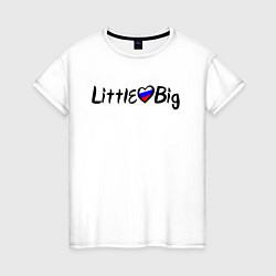 Футболка хлопковая женская Little Big: Russian, цвет: белый