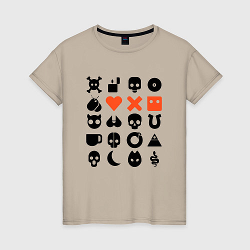 Женская футболка LOVE DEATH ROBOTS LDR / Миндальный – фото 1