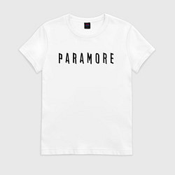 Футболка хлопковая женская Paramore, цвет: белый