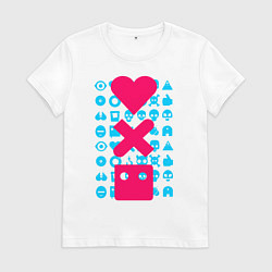 Футболка хлопковая женская LOVE DEATH ROBOTS LDR, цвет: белый