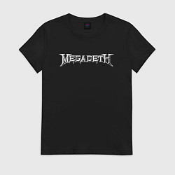 Футболка хлопковая женская Megadeth, цвет: черный
