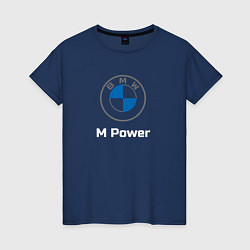 Футболка хлопковая женская BMW M Power, цвет: тёмно-синий