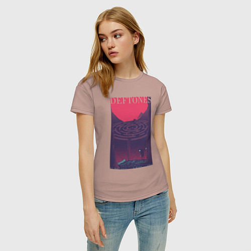 Женская футболка Deftones / Пыльно-розовый – фото 3