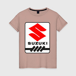 Футболка хлопковая женская Suzuki, цвет: пыльно-розовый