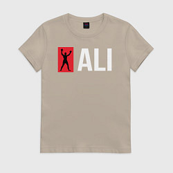 Футболка хлопковая женская ALI, цвет: миндальный