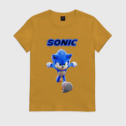 Футболка хлопковая женская SONIC, цвет: горчичный
