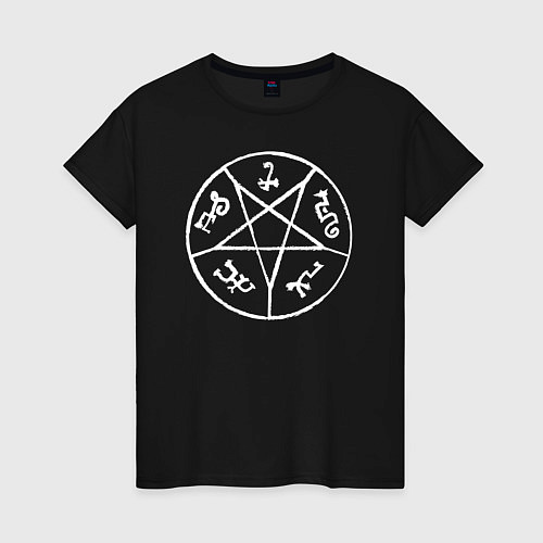 Женская футболка Devil's Trap White / Черный – фото 1
