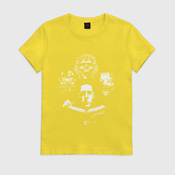 Футболка хлопковая женская Лавкрафт, цвет: желтый